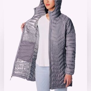 Columbia Omni Heat Lined Water Resistant Gray Jacket Puffer Coat